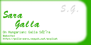 sara galla business card